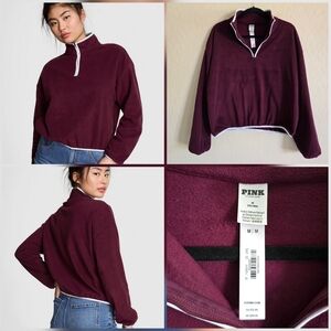 VS PINK Micro Fleece Half-zip Jacket Medium